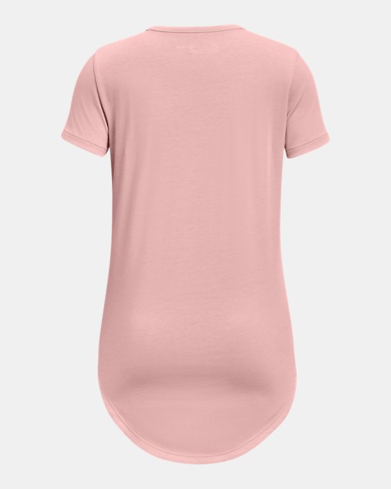 Girls' UA Scoop Short Sleeve, Pink, pdpMainDesktop image number 1